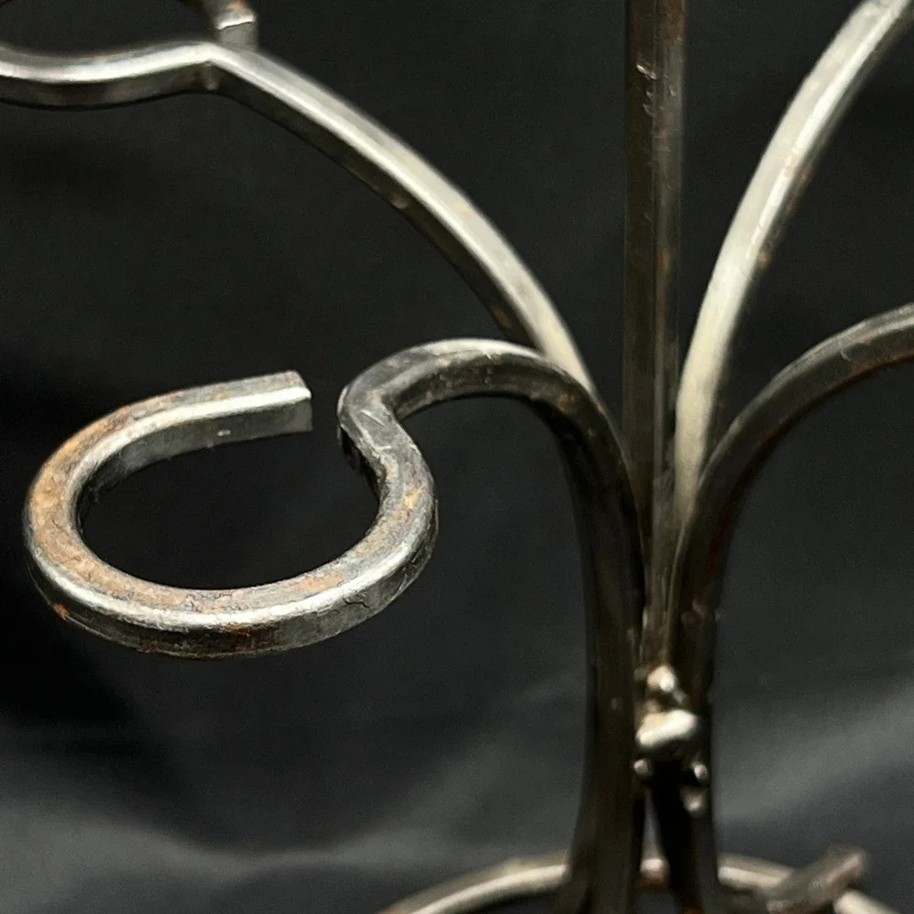Erik Hoglund Boda Glassworks 4 Arm Iron Candelabra 3 Hanging Rods Kosta Boda